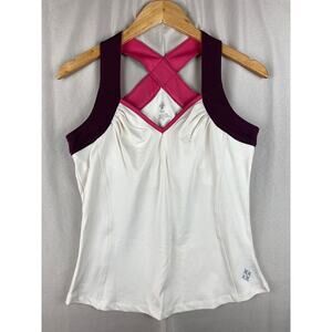 4all by Jofit Racerback Tank Top Womens sz Medium Golf/Tennis Activewear *READ*